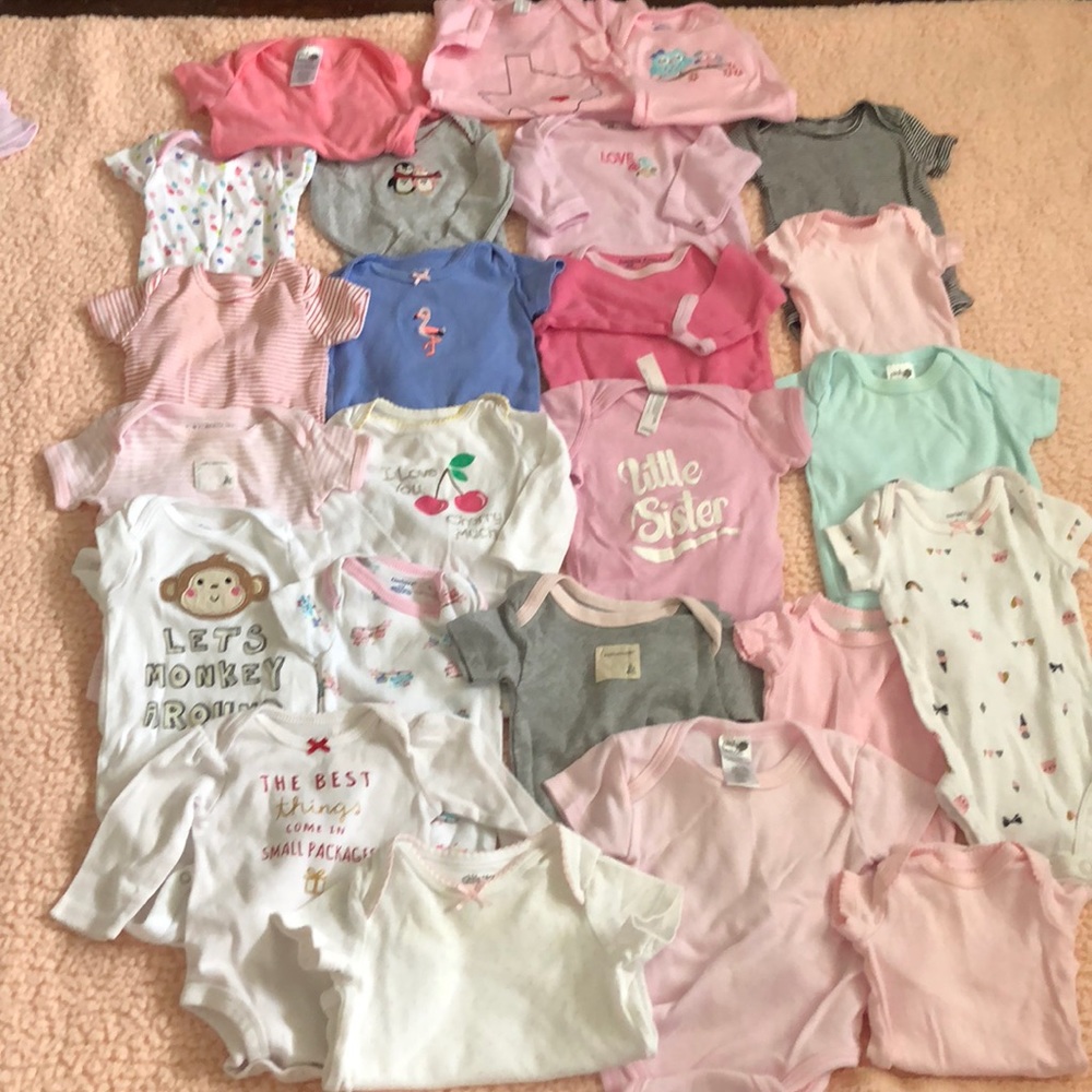 Huge lot of onesies for baby girl ❤️ 💗
